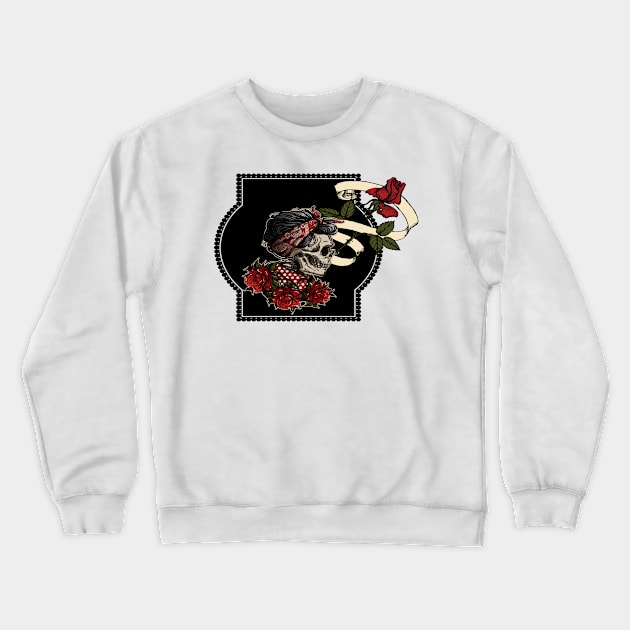 The PinUp Skull Crewneck Sweatshirt by eufritz